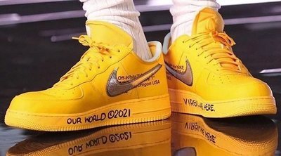 LeBron & Abloh Off-White x Nike Air Force 1 Low 'Yellow', las sneakers de 2021