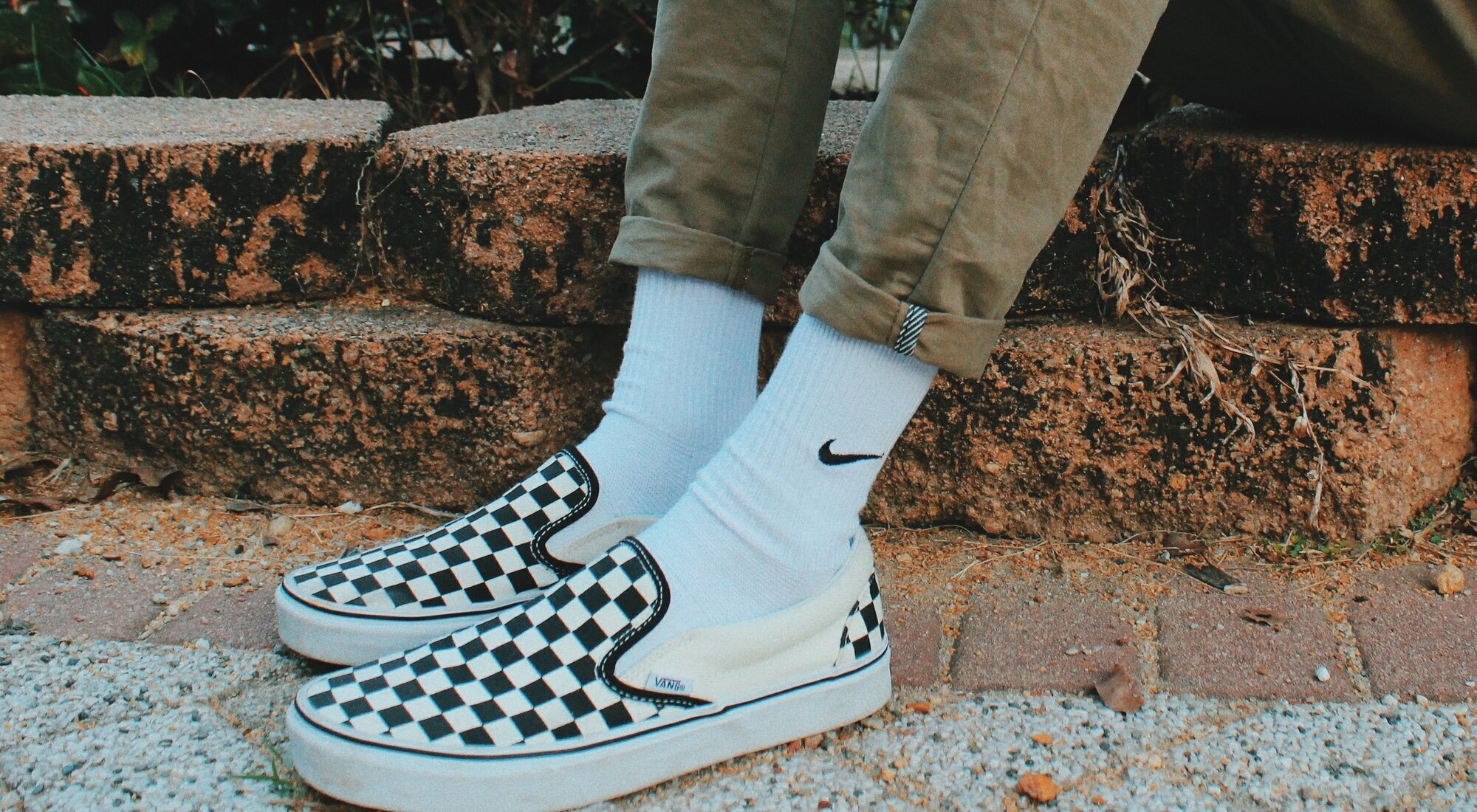 Vans slip on cuadros azules hotsell