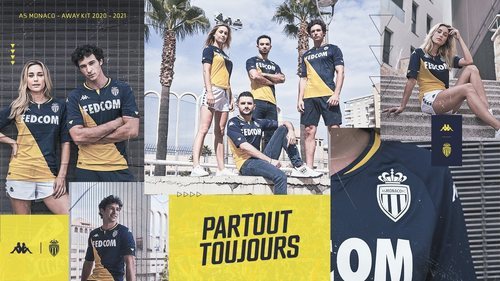 Segunda equipación AS Mónaco de la temporada 20/21.