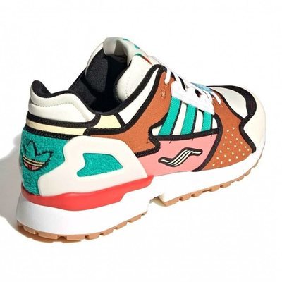 Vista trasera de las adidas ZX 10.000C 'Krusty Burger'.