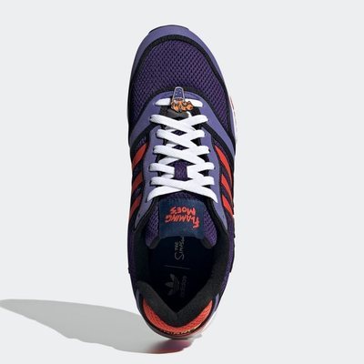 Las adidas ZX 1000 'Flaming Moe's' vistas desde arriba.